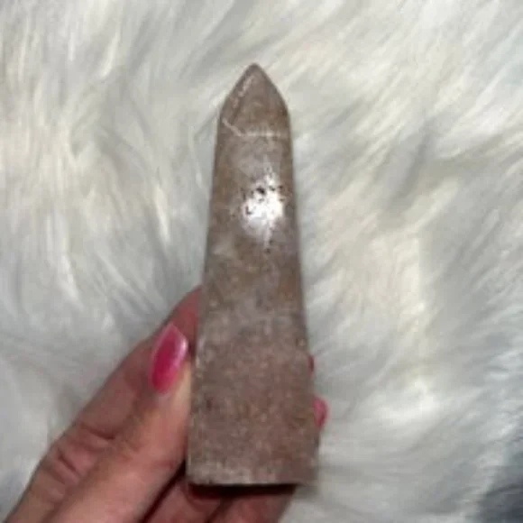 Druzy Pink Amethyst Obelisk - Picture 4 of 13